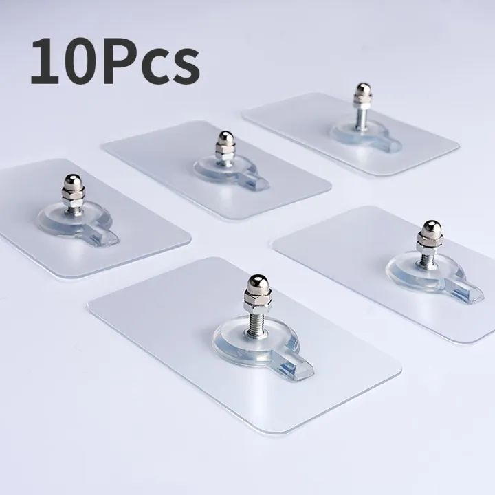 10pcs strong self adhesive punch free wall hooks nail mounting rack screw rod seamless screw stickers hang kits ardrop28080382