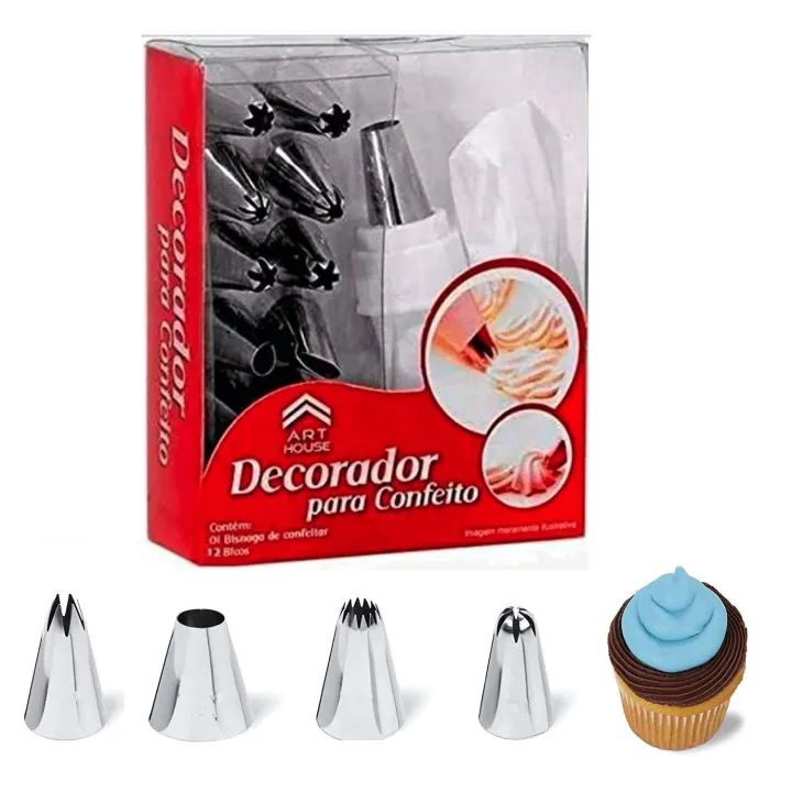 Cakeware 15 piece cake decorating set frosting icing piping bag tips with steel nozzles ardrop28035975