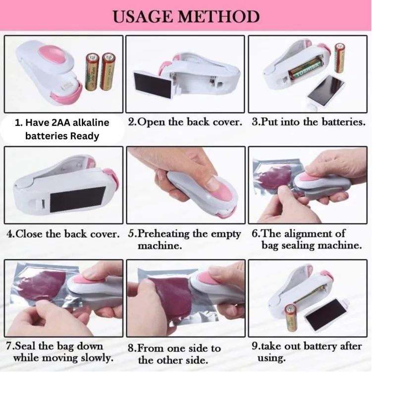 Mini sealer small household plastic sealer snack moisture proof sealer portable plastic bag sealer ardrop27186869