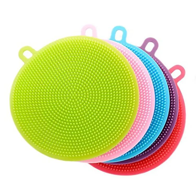 Silicone scrubber silicone sponges multipurpose kitchen scrub brush for dish pot and veggies ardrop27391671