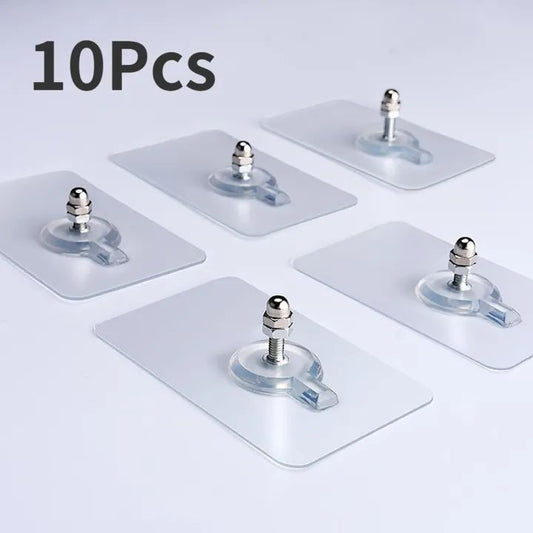 10pcs strong self adhesive punch free wall hooks nail mounting rack screw rod seamless screw stickers hang kits ardrop28080382