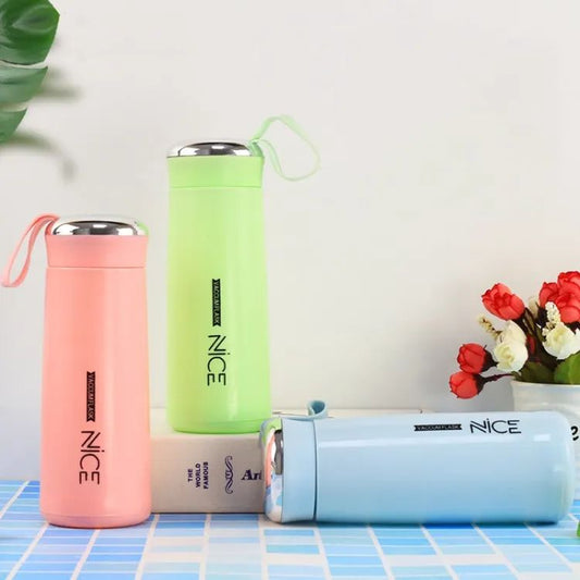 Nice glass water bottles natural bpa free eco friendly reusable refillable water glass water bottles wide mouth liquid storage leak proof caps perfect for travel and storing beverages juice smoothies tea 450ml multicolor ardrop27621204