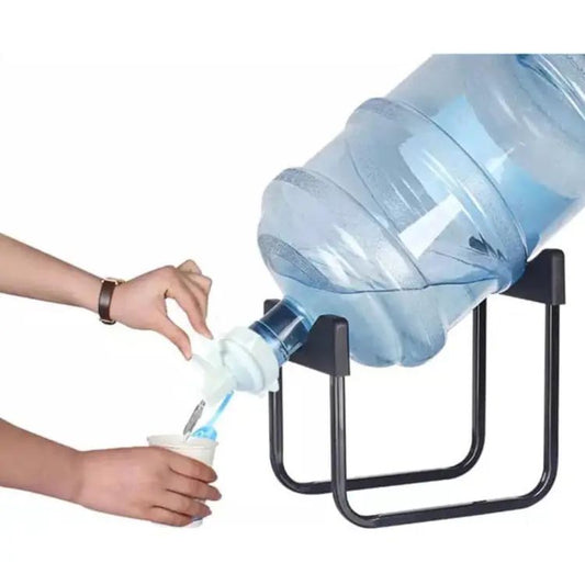 Water bottle stand metal rack dispenser water jug holder non screw with water tap ardrop27548934